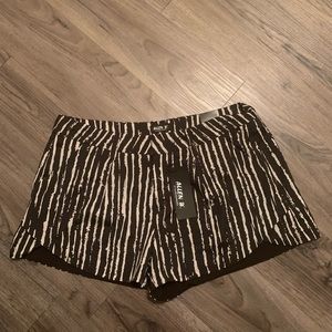 Abstract Soft Pleated Shorts